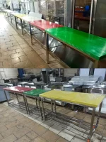 انواع میز کار استیل و میز تخته کاری رنگی - Image 5